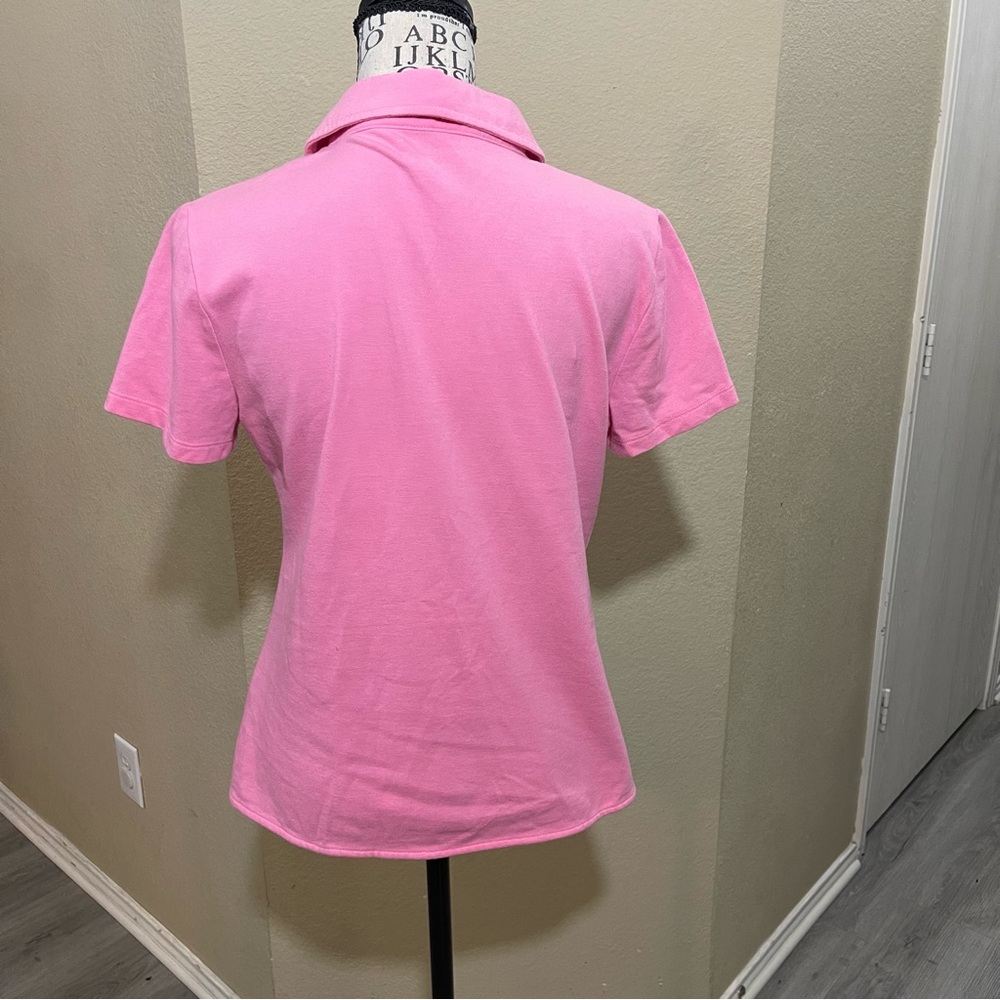 Talbots Pink Polo Style Shirt with Palm Tree Embroidery
Iowa - Picture 4 of 11